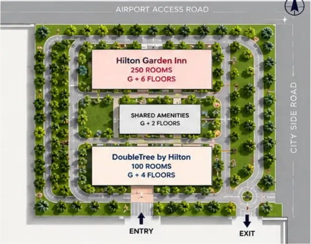 Key plan of the site